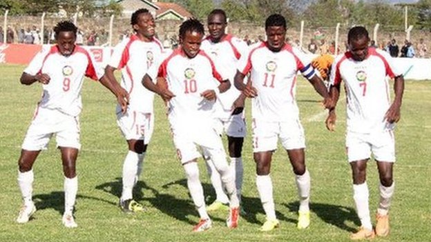 Kenya celebrate after CECAFA win