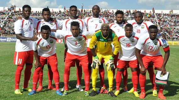 Harambee stars before the Lesotho match