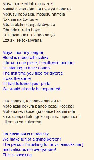 Maya By Simaro And Tpok Jazz Lyrics And Translation Kenya Page