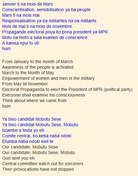 Candidat Na Biso Mobutu By Franco Lyrics And Translation Kenya Page