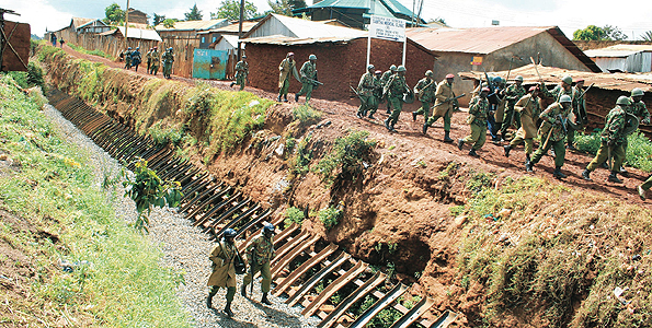 Kibera railway thrown into ditch