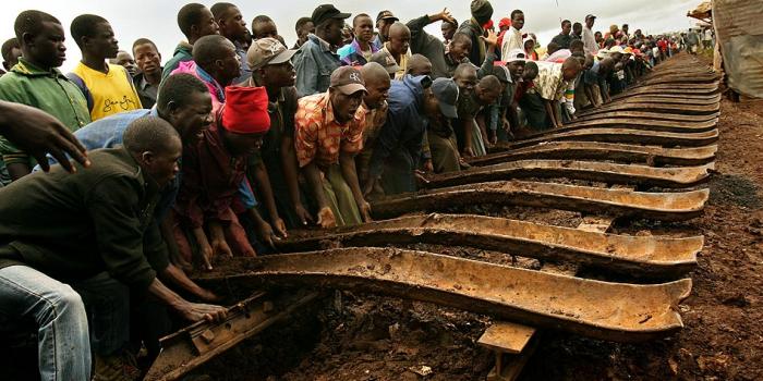 Image result for RAILWAY UPROOTED IN KIBERA