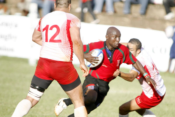Brian Okwomi Kenya rugby vs Tunisia 2011